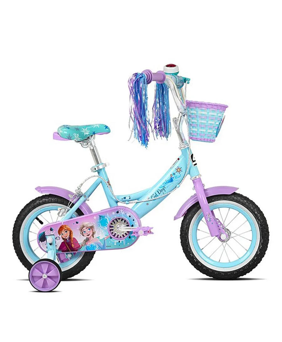Spartan Disney Frozen Bicycle, Rear Caliper Brakes, Easy Saddle Height Adjustment, Colorful, 3 Years+, Light Blue - 12 Inches