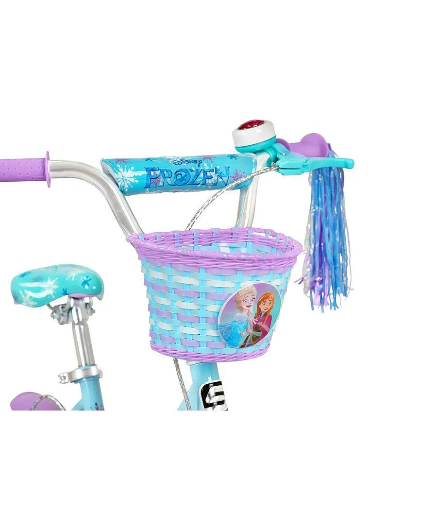 Spartan Disney Frozen Bicycle, Rear Caliper Brakes, Easy Saddle Height Adjustment, Colorful, 3 Years+, Light Blue - 12 Inches