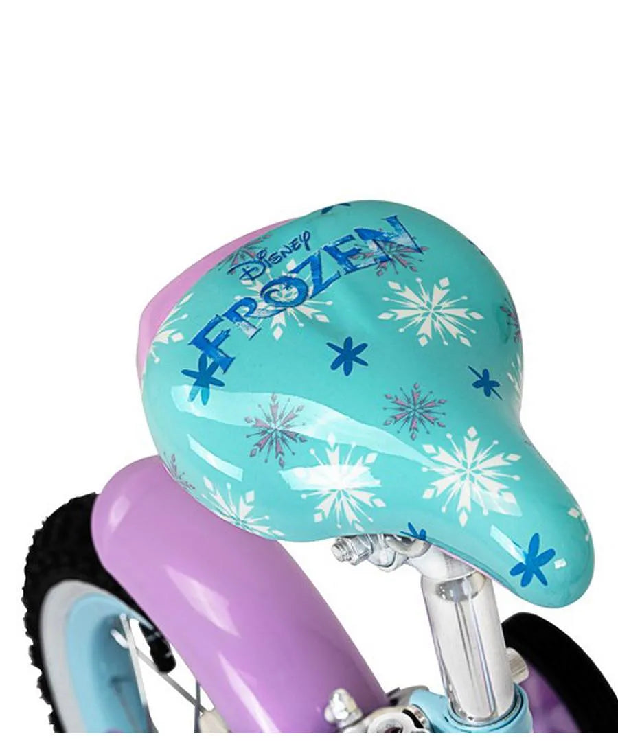 Spartan Disney Frozen Bicycle, Rear Caliper Brakes, Easy Saddle Height Adjustment, Colorful, 3 Years+, Light Blue - 12 Inches