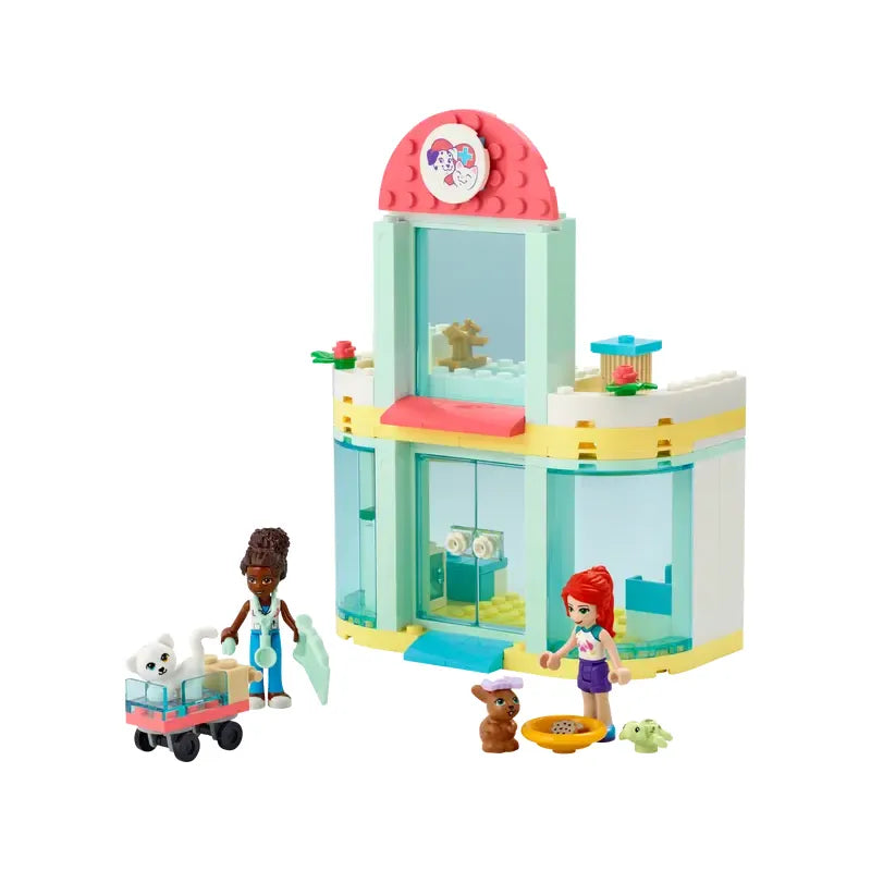 LEGO Friends Pet Clinic 41695 Building Kit; with 2 Mini-Dolls Including Mia, Plus Cat and Rabbit Toys; Creative Birthday Gift for Kids Aged 4 and up (111 Pieces)