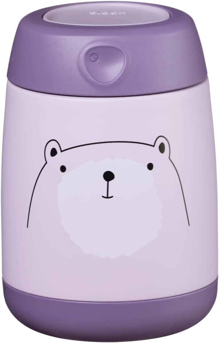 B.Box Bear Hugs Stainless Steel Insulated Baby Canister 210ml (Purple)
