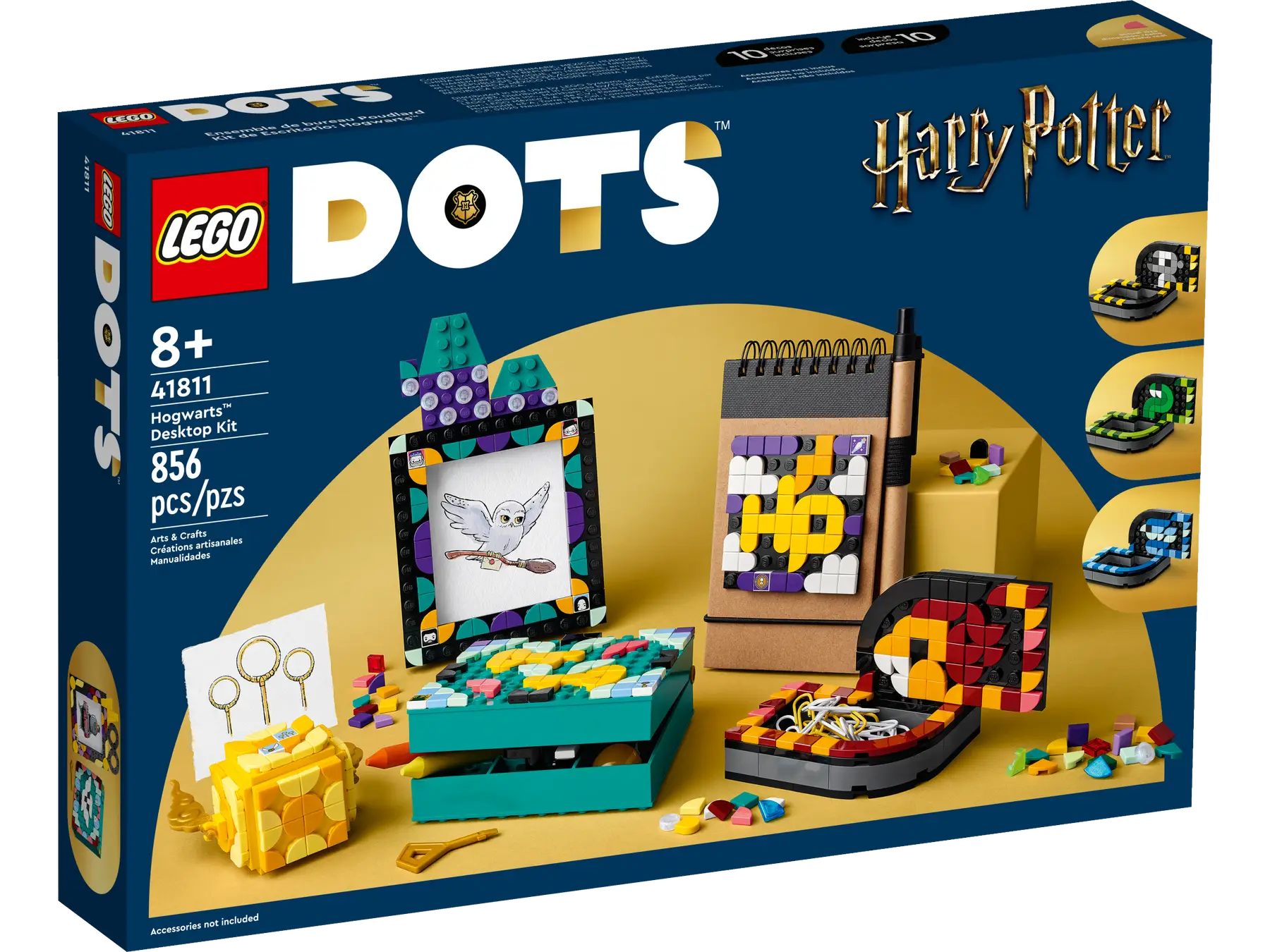 مجموعة مصمم LEGO Dots Hogwarts (TM) 41811، مكعبات ألعاب، هدية، جواهر خيالية، حرف يدوية، أولاد، بنات، للأعمار من 8 سنوات فما فوق