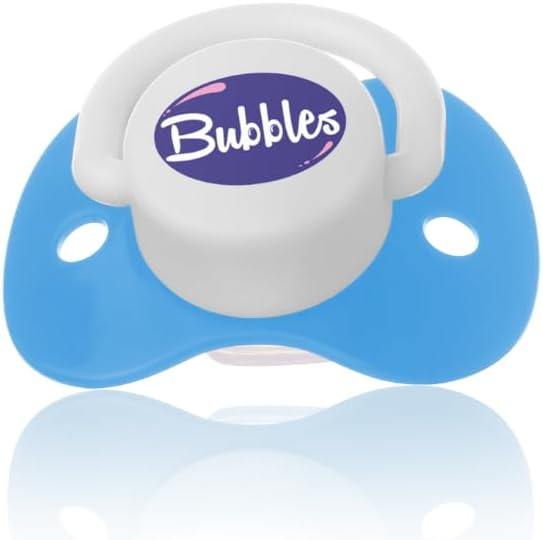 Bubbles Tatinah, Beveled Pacifier With Chain for newborn - Blue