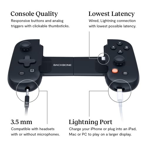 BACKBONE One Mobile Gaming Controller for Android and iPhone 15/16 Series (USB-C) - 2nd Gen