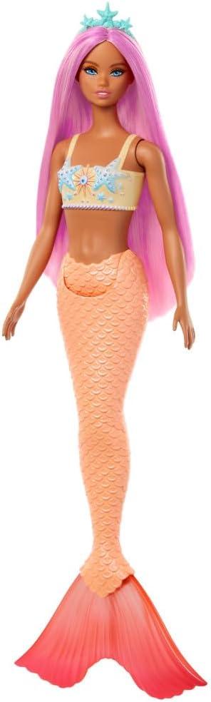 Barbie Mermaid Dolls With Colorful Hair: Tails And Headband Accessories