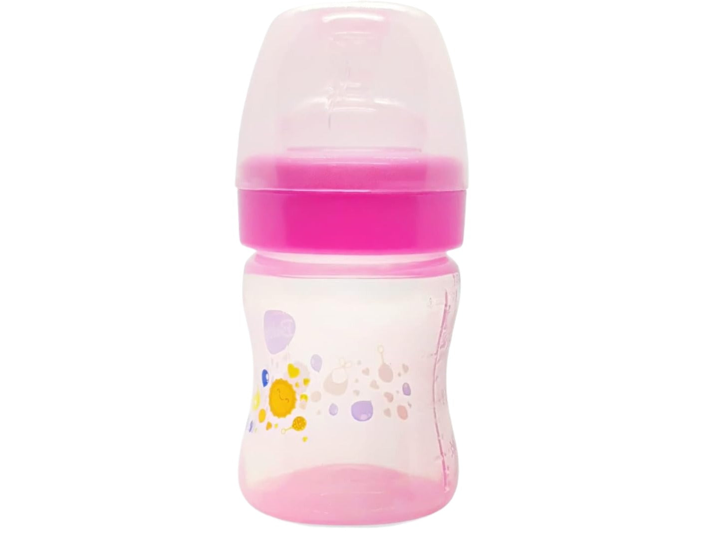 Bubbles Classic feeding bottle without hand 120 ml - pink ( Style on bottle may vary )