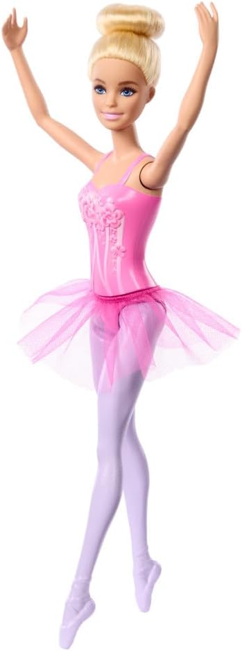 Barbie Ballerina Doll, Blonde Fashion Doll Wearing Purple Removable Tutu