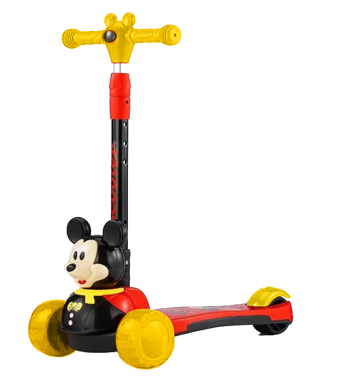 Mickey Mouse Scooter 3 Wheel Skate Baby Scooter with Light Wheels and Music Suitable for All Age Boys and Girls