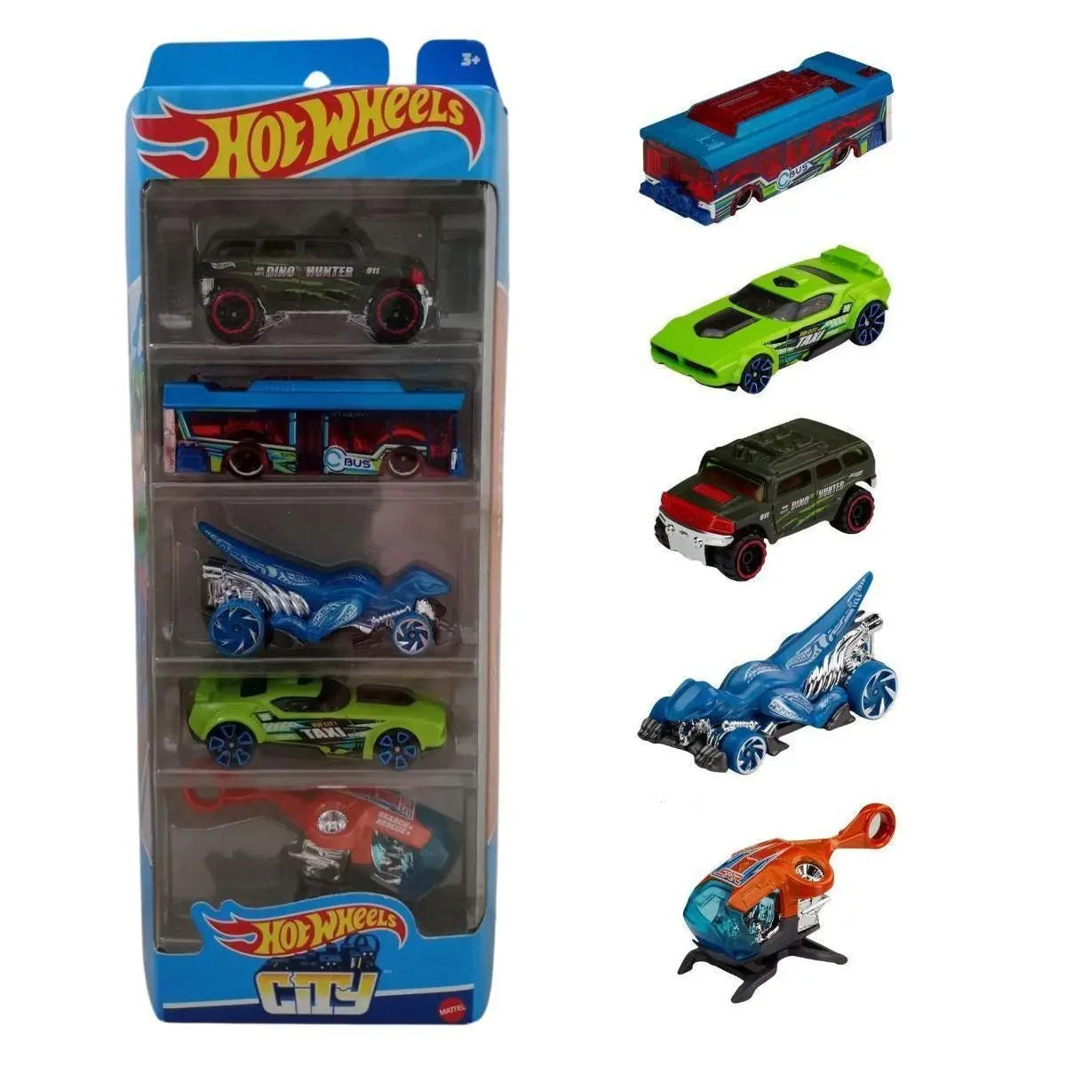 Hot wheels City , Set of Hot wheels city 5 Pack In 1:64 scale - Style 2