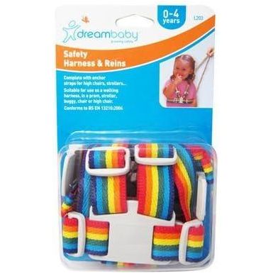 Dreambaby F203 Safety Harness & Reins - Rainbow 18+ months
