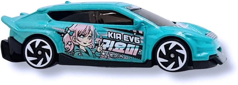 Hot Wheels Die Cast 1:64 Scale HW EV - Custom Kia EV6
