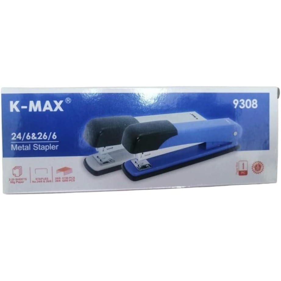 K-Max 9308 20 Sheets Stapler, 24/6-26/6 Staple Size - Colors May Vary