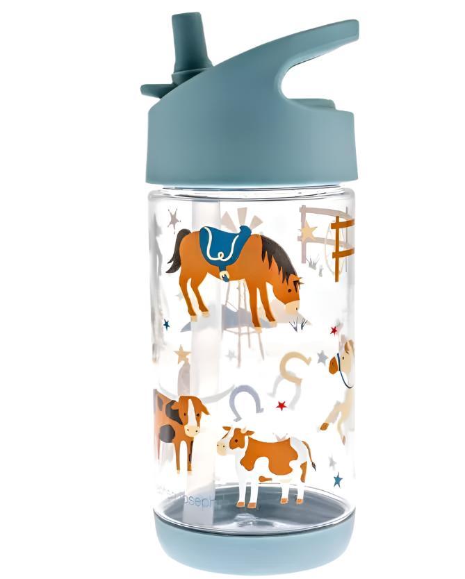 Stephen Joseph Flip Top Kids Water Bottle – Western