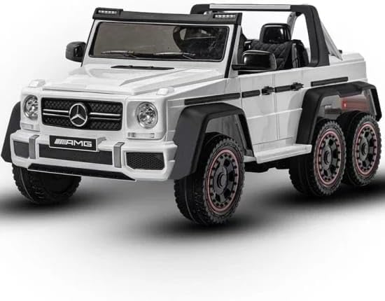6-Wheel Mercedes Style Electric Ride-On Car – 12V, Quad Motors, Music & LED Lights, Shock Absorbers & Rear Trunk Seat Car Size 142 * 73.5*45
