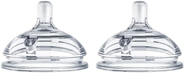 Comotomo Silicone Replacement Nipple, Slow Flow, 0-3 Months, 1 Count (Pack of 2)