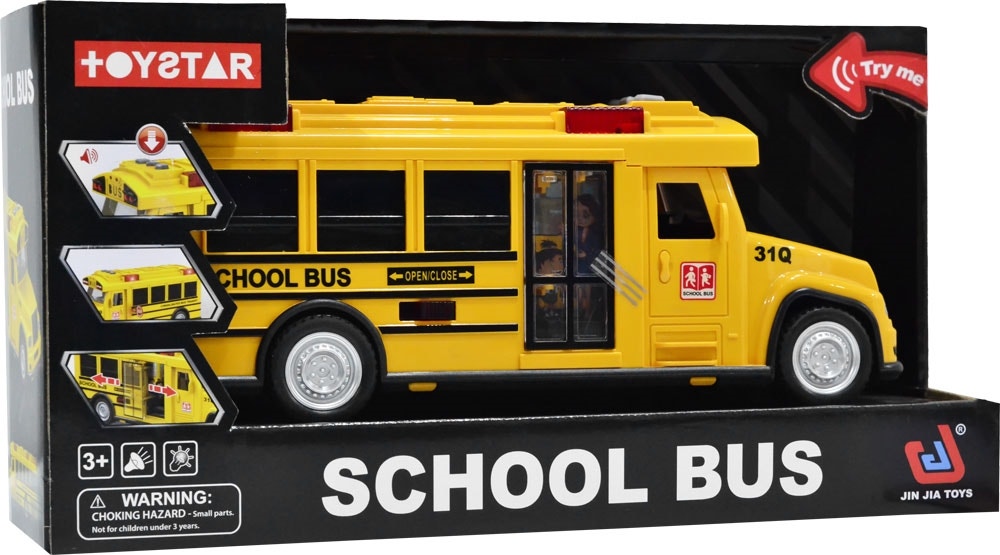 School Bus Toy Car With Light And Sound Effects - 10.6 Inch