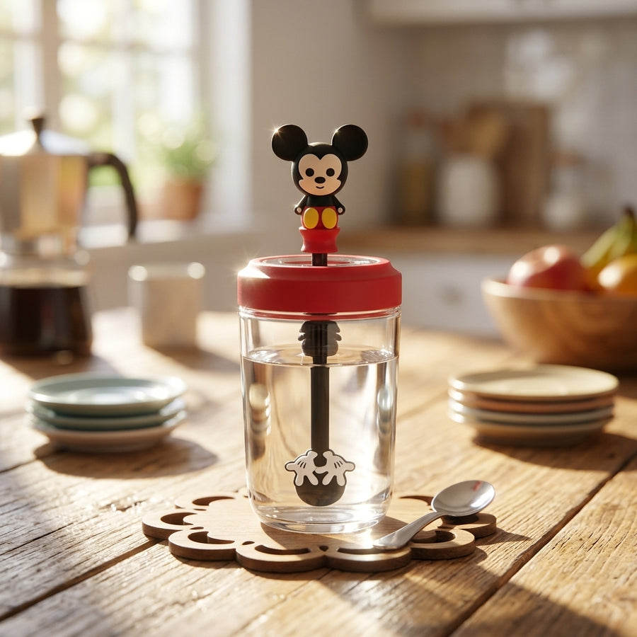 Disney Mickey Mouse 530ml Sippy Water Cup with 3D Ears Topper & Straw