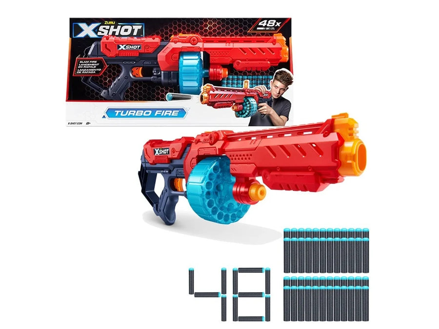 Zuru X-Shot Excel Turbo Fire Blaster With 48 Darts