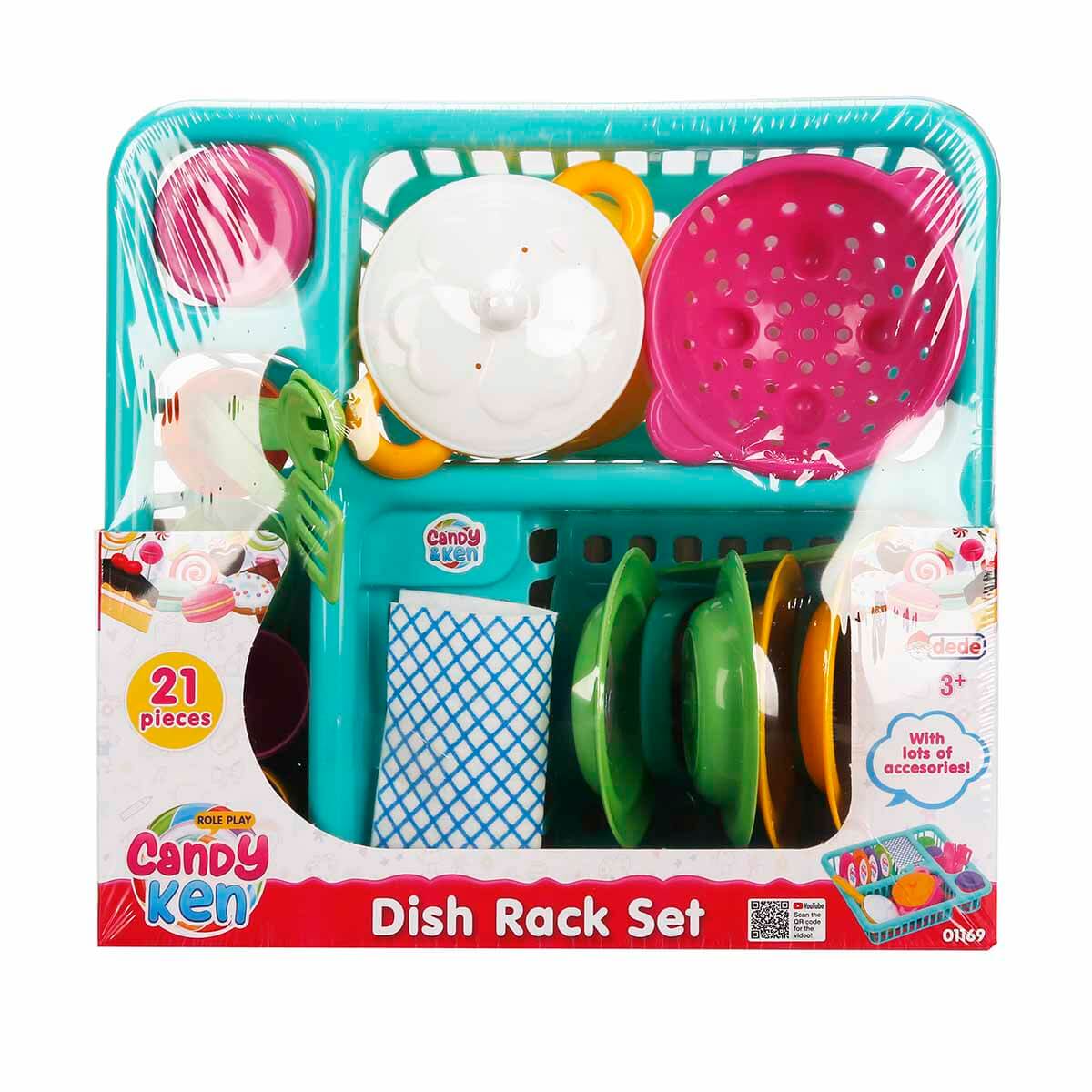 Candy Ken Dish Rack Set For Kids - Accessory colors may vary