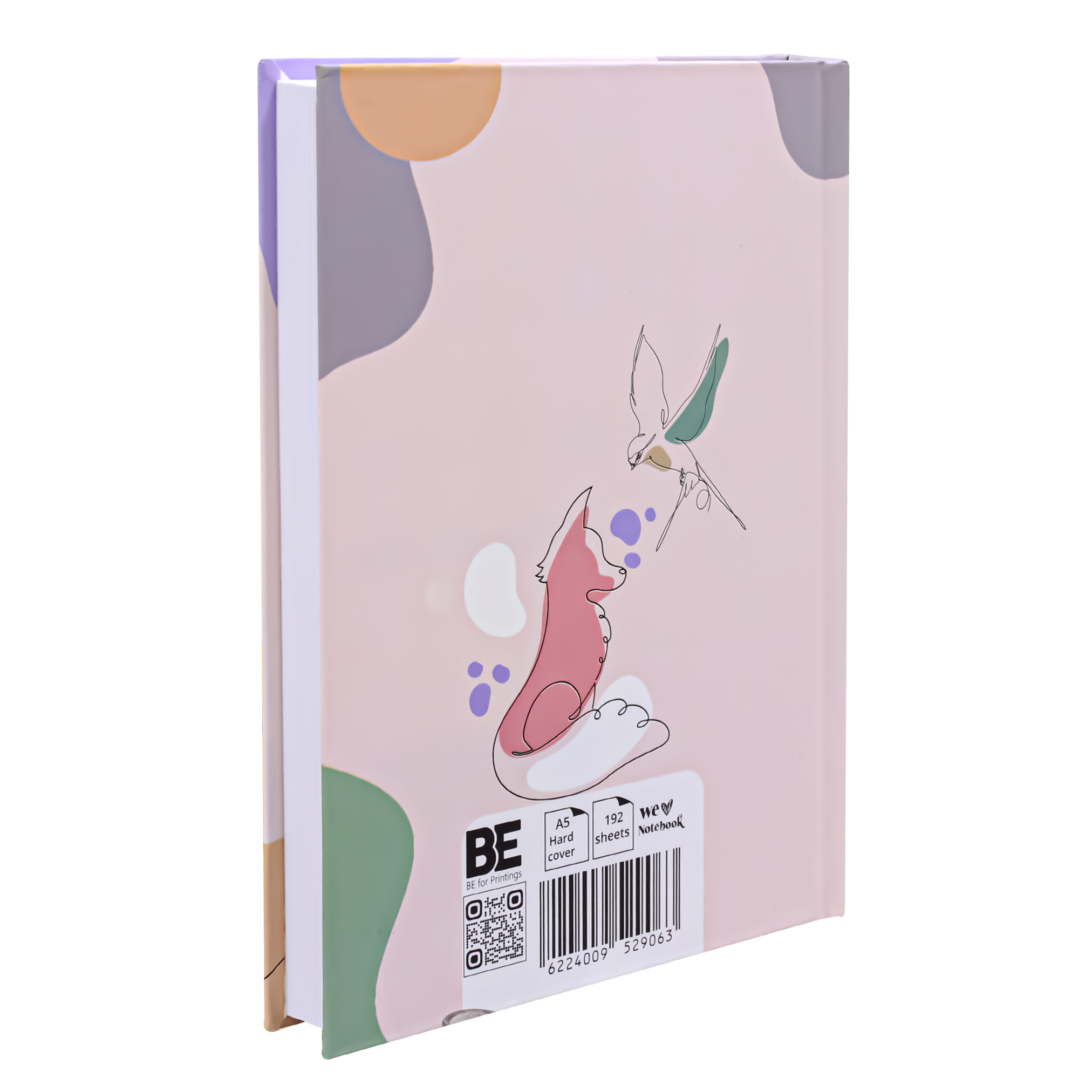 2BE Notebook  A5 192 sheets -  minimal woman face