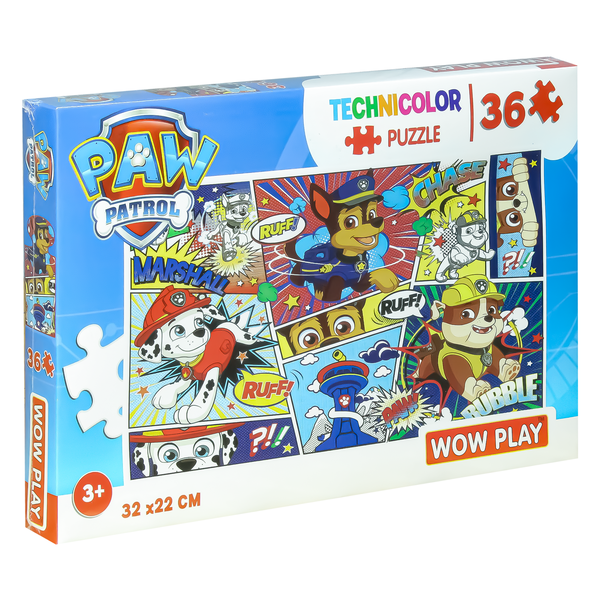 Wow Play Technicolour Puzzle 36 pieces PAW PATROL