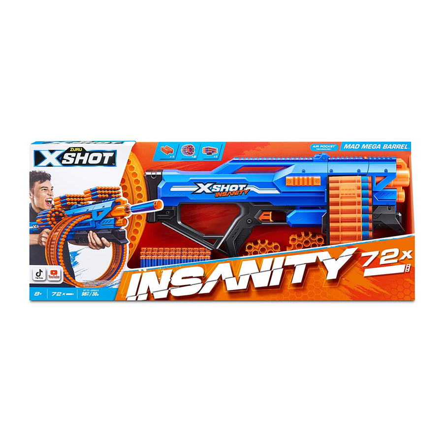 ZURU - X-Shot - Insanity Mad Mega Barrel (72 Darts)