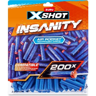 ZURU - X-Shot - Insanity 200 Refill Darts Foilbag