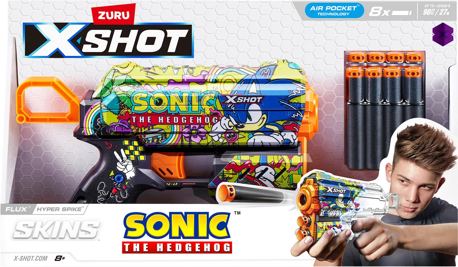 زورو إكس-شوت بلاستر سونيك سيريز ١ سكينز فلكس مع ٨ سهام - هايبر سبايك