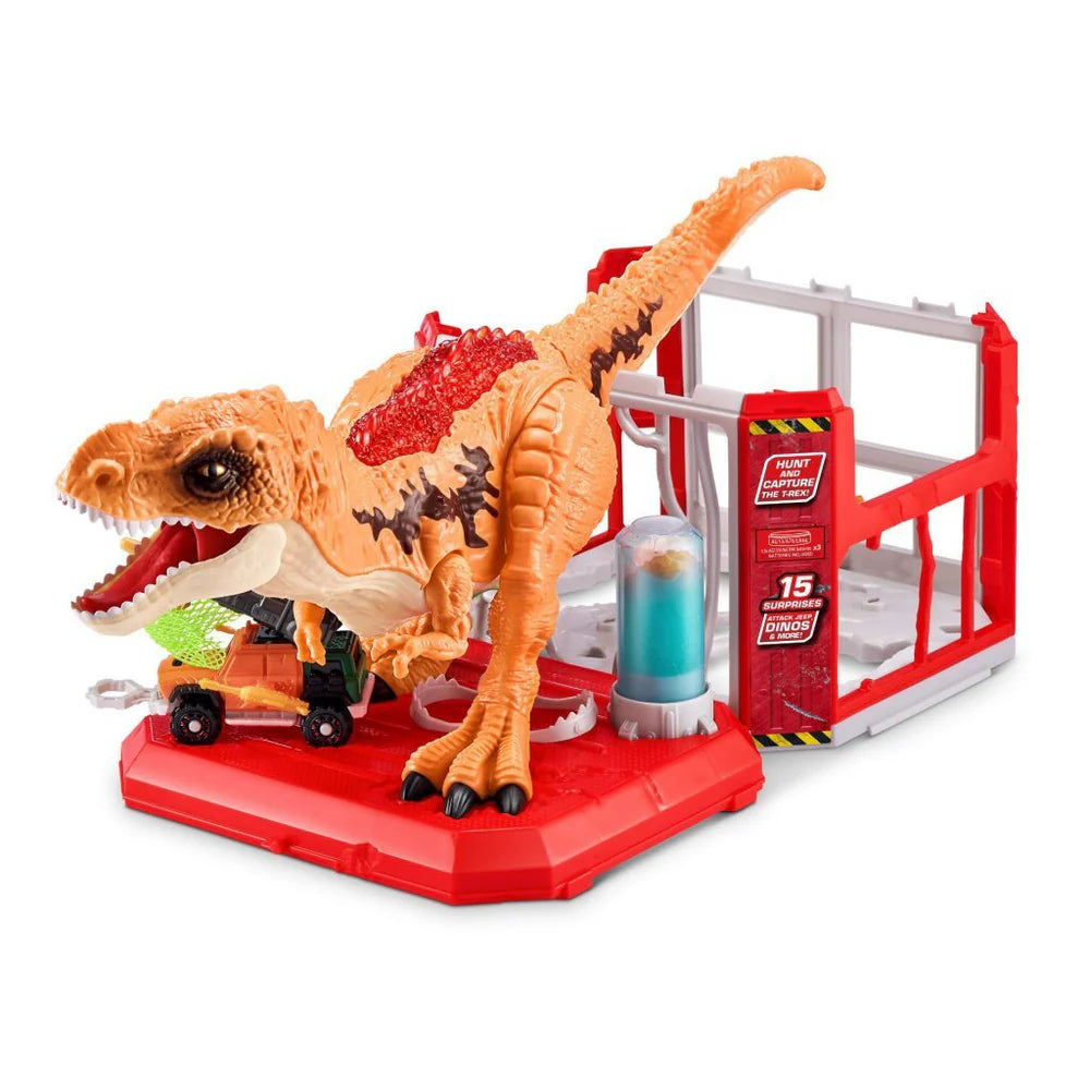 ZURU Robo Alive Dino Escape! T-Rex Robotic Toy Playset (15+ Surprises)