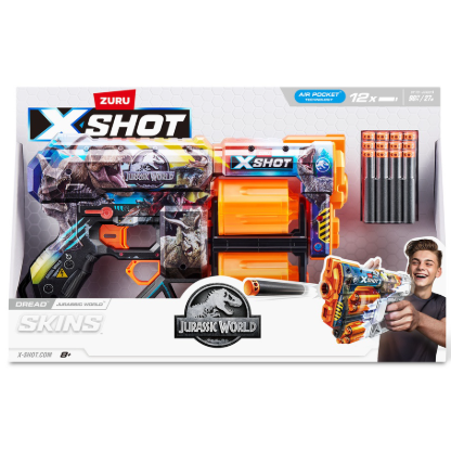 ZURU - X-Shot - Skins Dread Jurassic World (Series 1) (12 Darts)