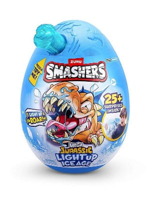 ZURU - SMASHERS - Mega Jurassic Light Up Ice Age Dino Over 25 Surprises