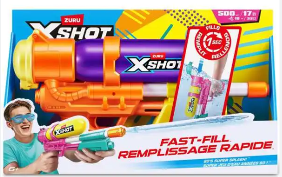 XSHOT WATER-ZURU XSHOT Retro Fast-Fill REMPLISSAGE RAPIDE Purple