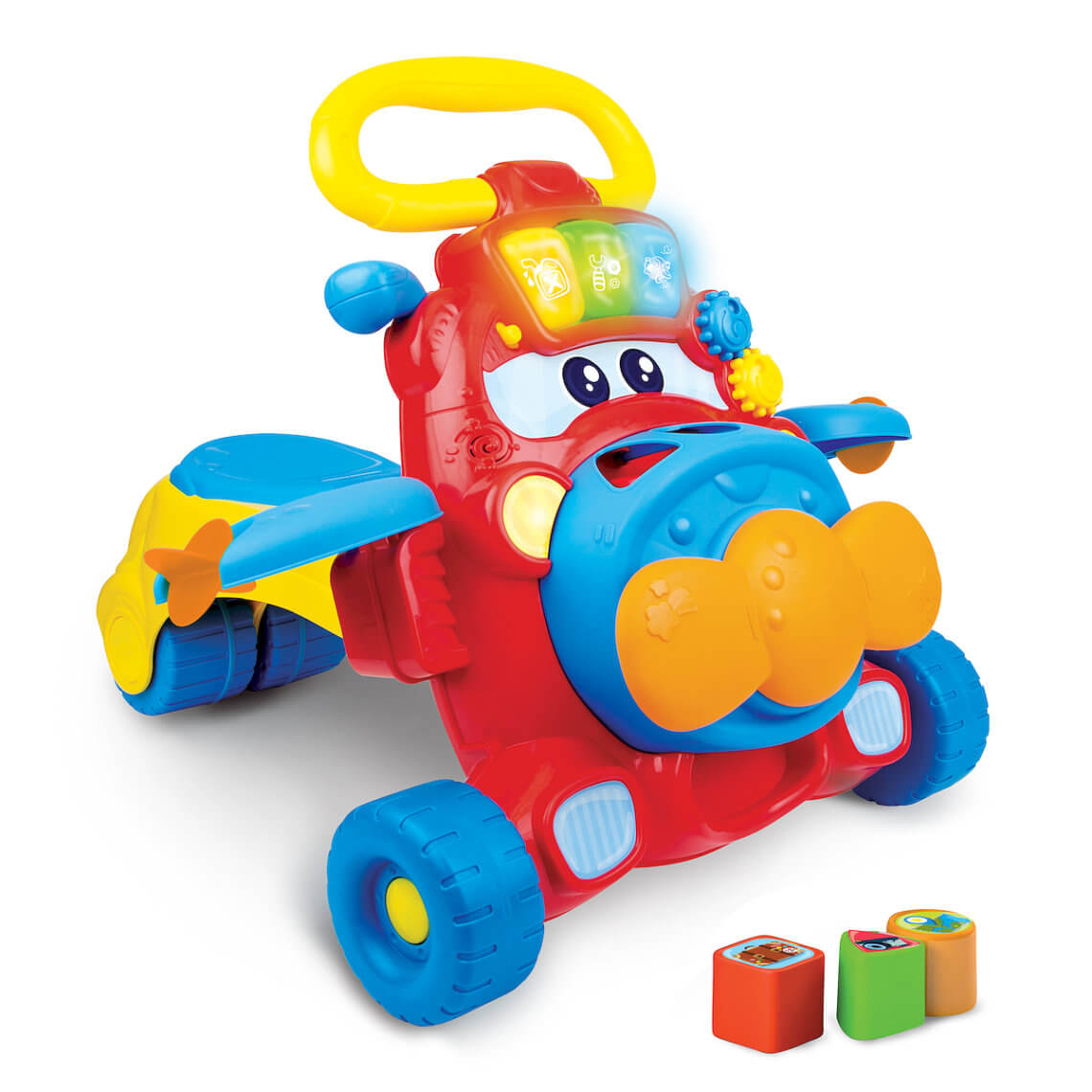 WinFun 2-in-1 Walker Ride-On with Lights and Colorful Sorter Blocks