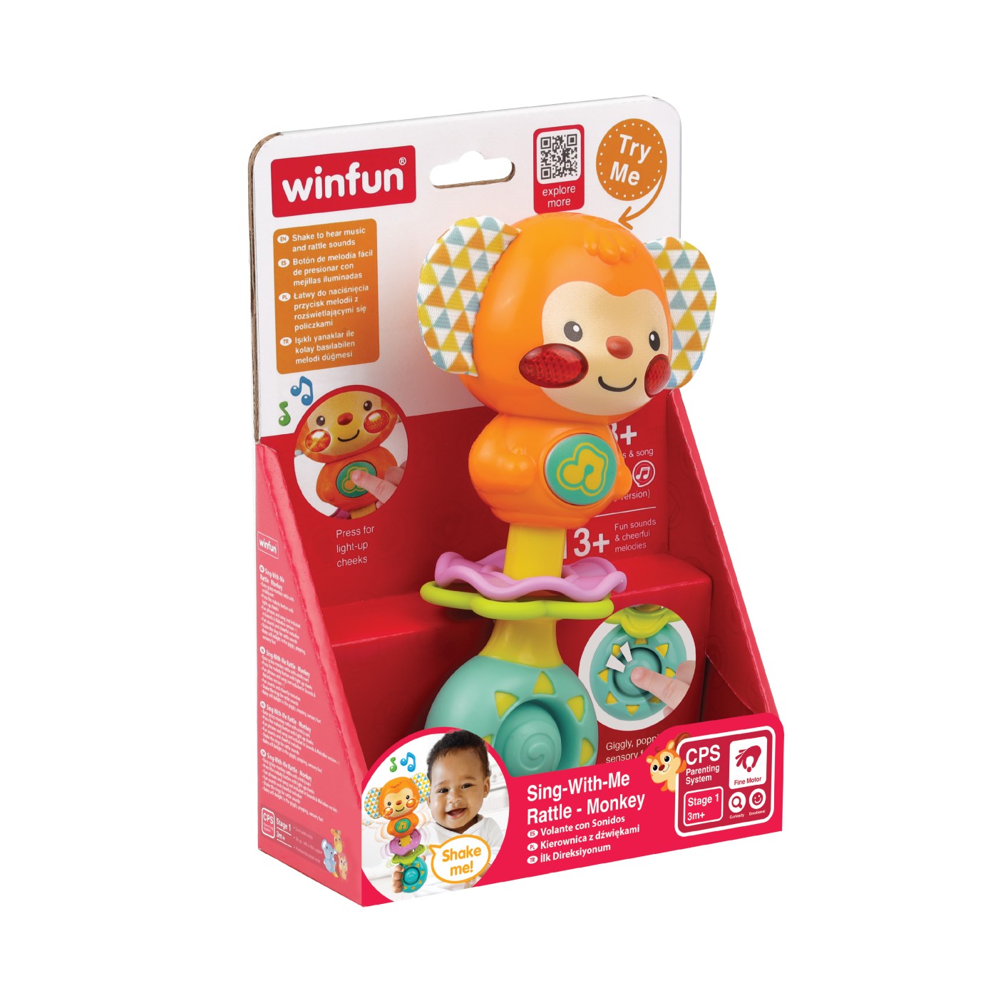 Winfun Sing With Me Rattle – Monkey