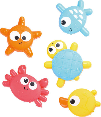 Spin 'n Fun Bath Toy Set  Colorful Floating Animal Friends (12+ Months) Colors May Vary