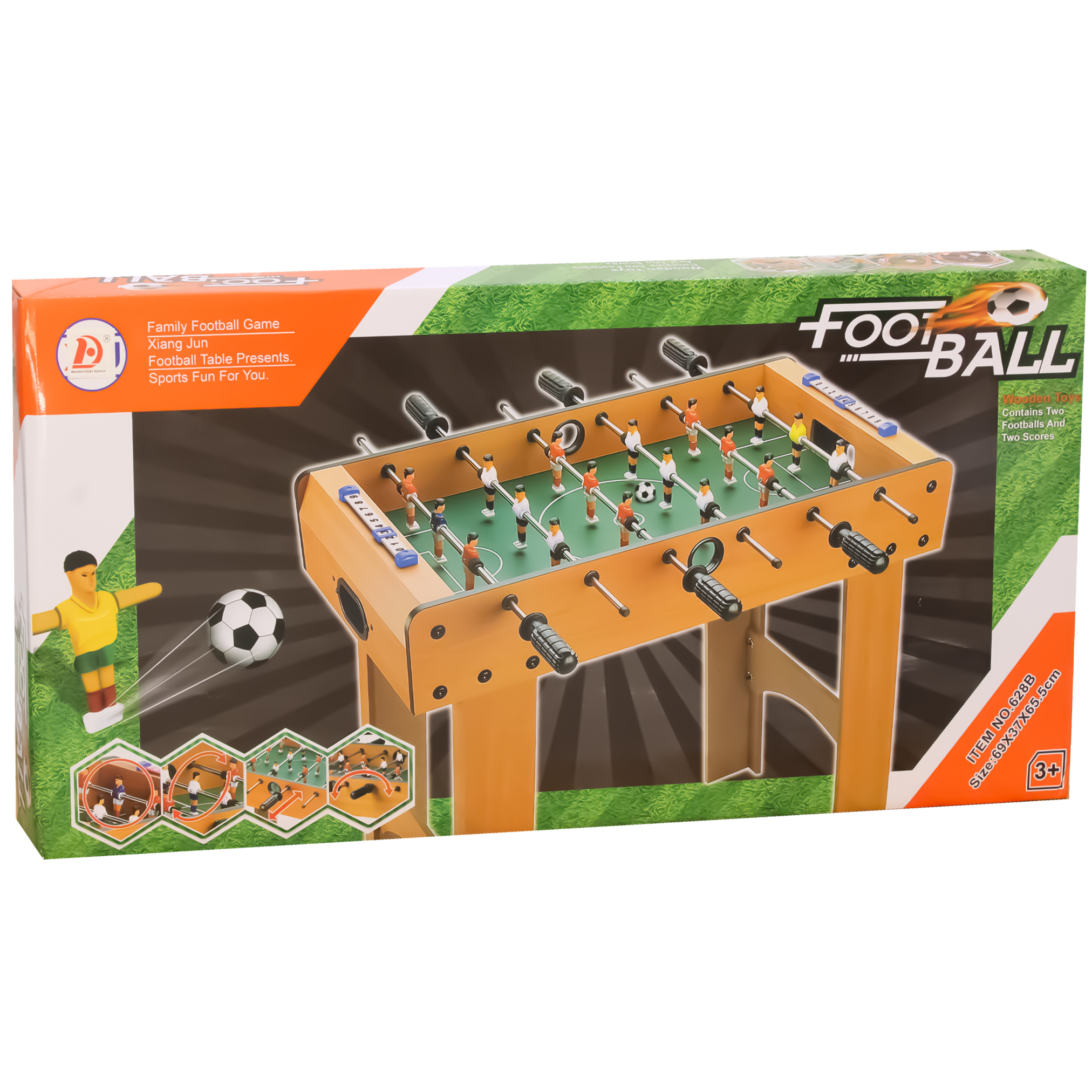 Wooden Family Baby Foot Football Game 59 x 37 x 65.5 CM