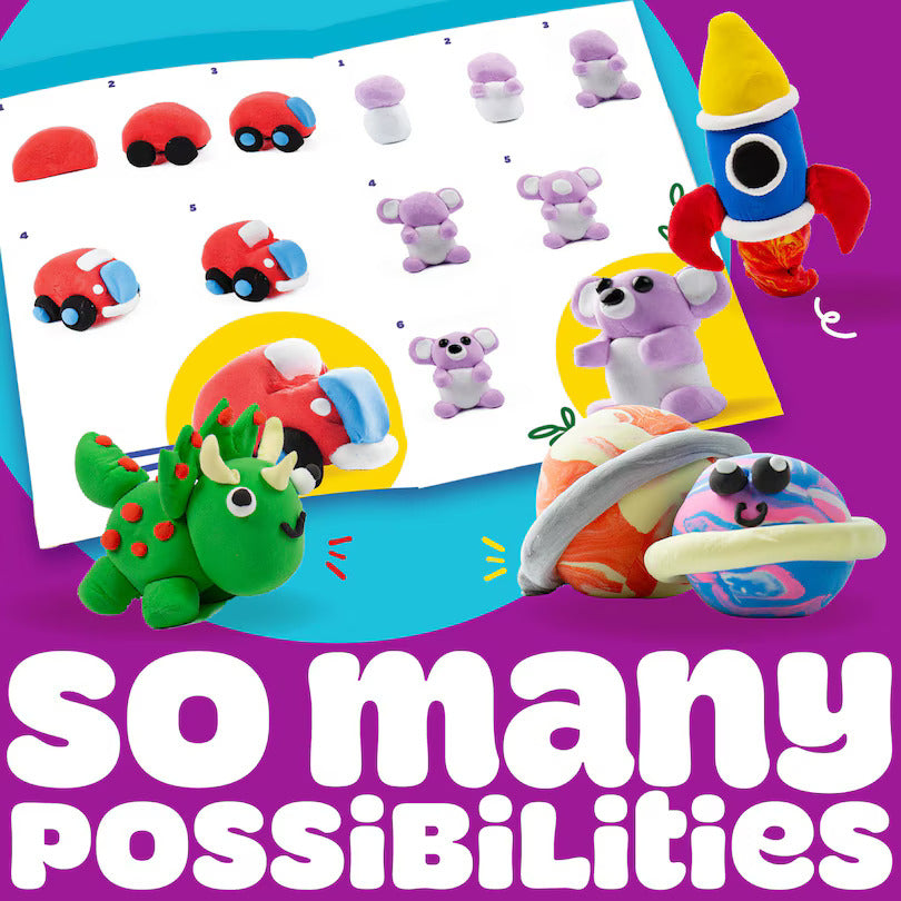 Hasbro Play-Doh Multicolored Air-Dry Clay, 6-Pack