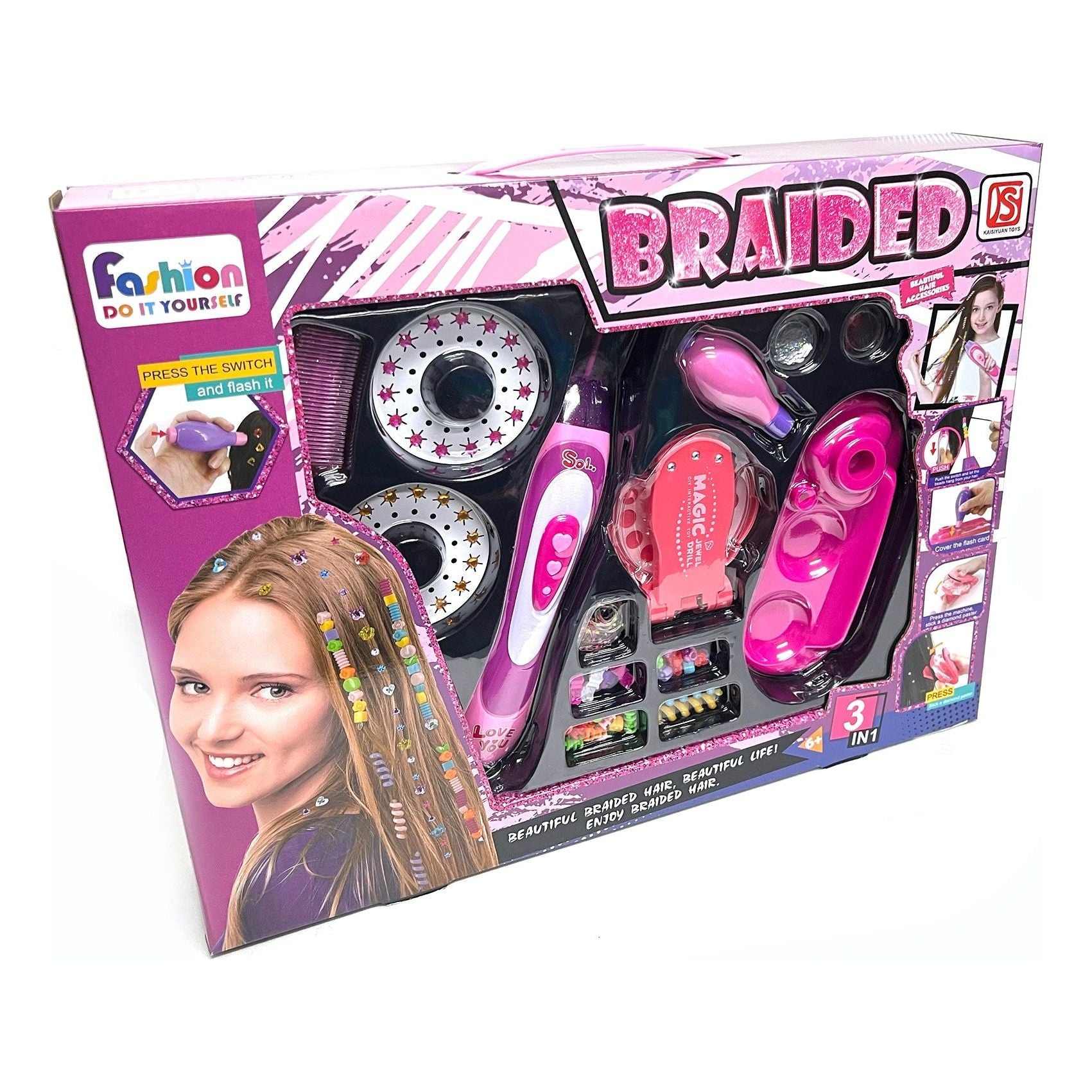 Fashion Do It Yourself Braided Hair 3IN1 Set