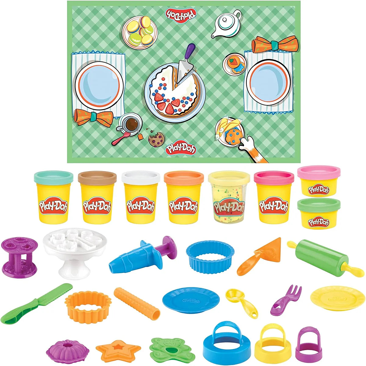 Play-Doh Kitchen Sweet Cookies Cake 8 Tubes 23 Pieces F2773