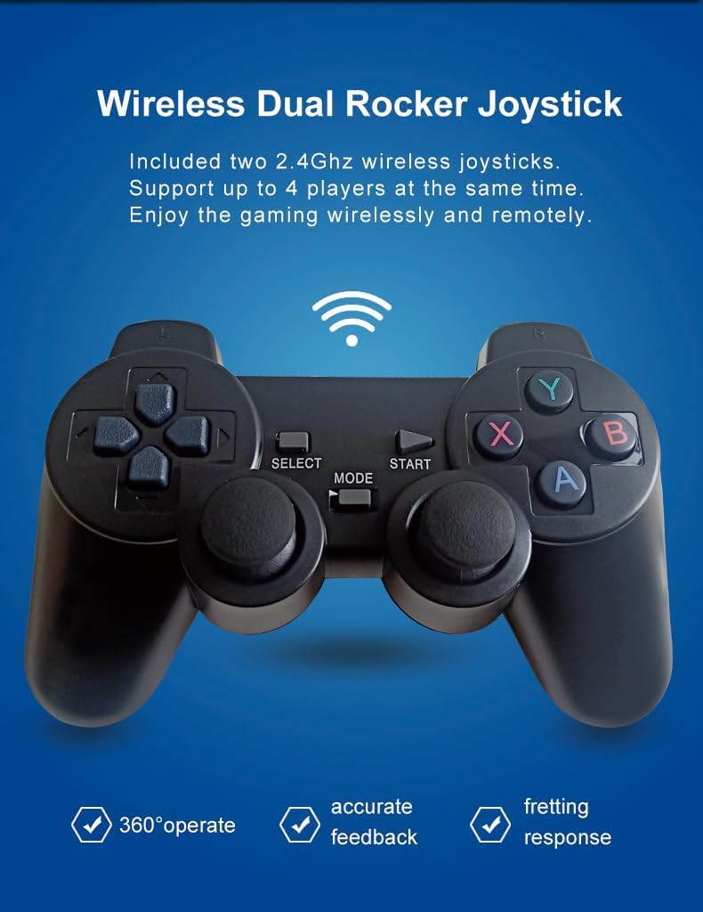 Retro M8 Pro Mini Super 3D Games + 10K Games + 2 Controllers - Android 12 - CPS3, GBA, N64, PS1, PSP, SNES