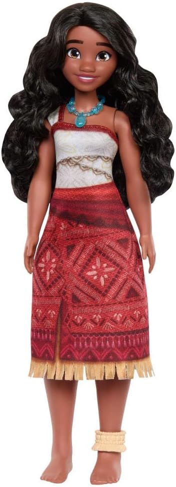 Mattel Disney Moana 2 Moana Fashion Doll with 2 Accessories, Removable Outfit with Necklace & Anklet, Inspired by The Movie
