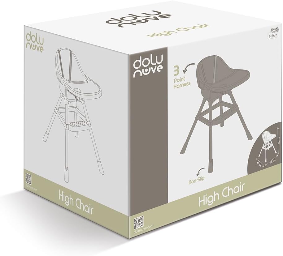 Dolu High Chair – Stone Grey
