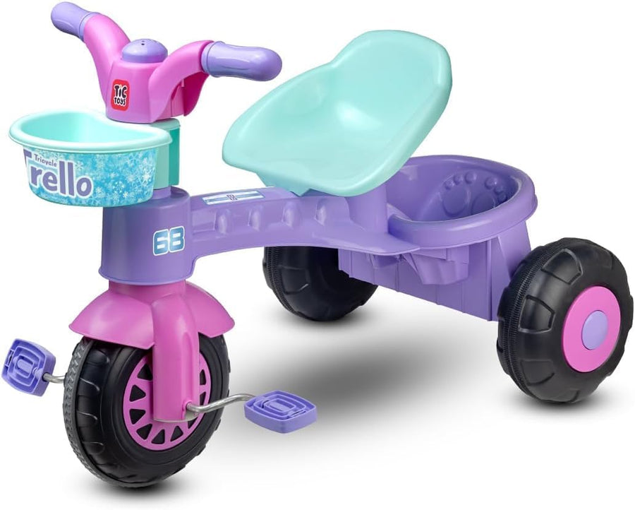 TIC TOYS KIDS Trello Tricycle 3 WHEEL BIKE - Purple Frozen