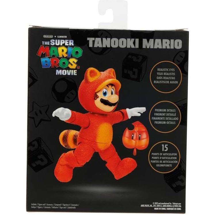 فيلم سوبر ماريو بروس - شخصيات مجسمة مقاس 5 بوصات السلسلة 2 - شخصية تانوكي ماريو مع ملحقات أوراق الشجر