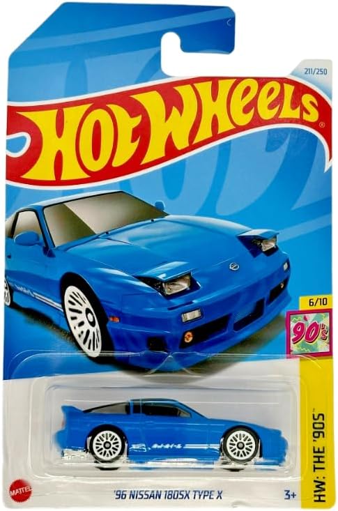 Hot Wheels The '90s 6/10 - 96 Nissan 180SX Type X - Blue
