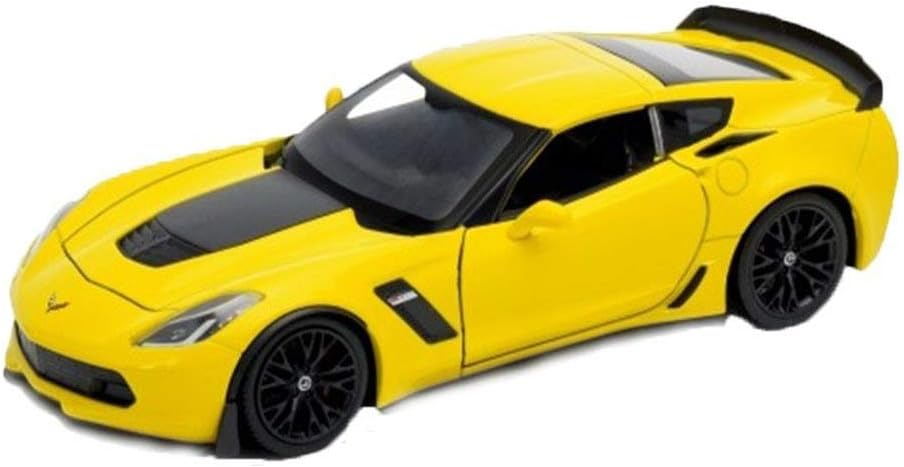 سيارة Welly Nex Die-Cast المعدنية النموذجية بمقياس 1:24-2017 Chevrolet Corvette Z06