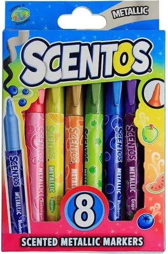 Scentos Scented Metallic Markers Pack Of 8