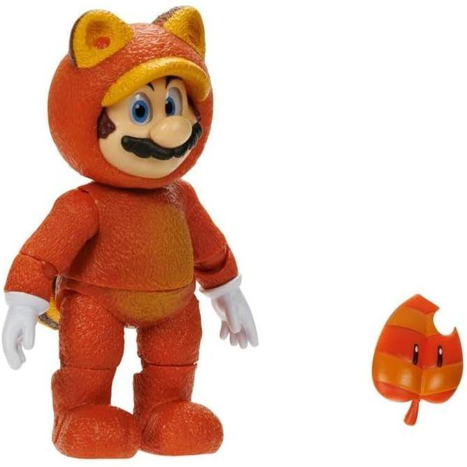 فيلم سوبر ماريو بروس - شخصيات مجسمة مقاس 5 بوصات السلسلة 2 - شخصية تانوكي ماريو مع ملحقات أوراق الشجر