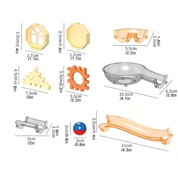 Jack Royal 76 Pcs Marble Run DIY Set, Marble Maze Game Building Toy