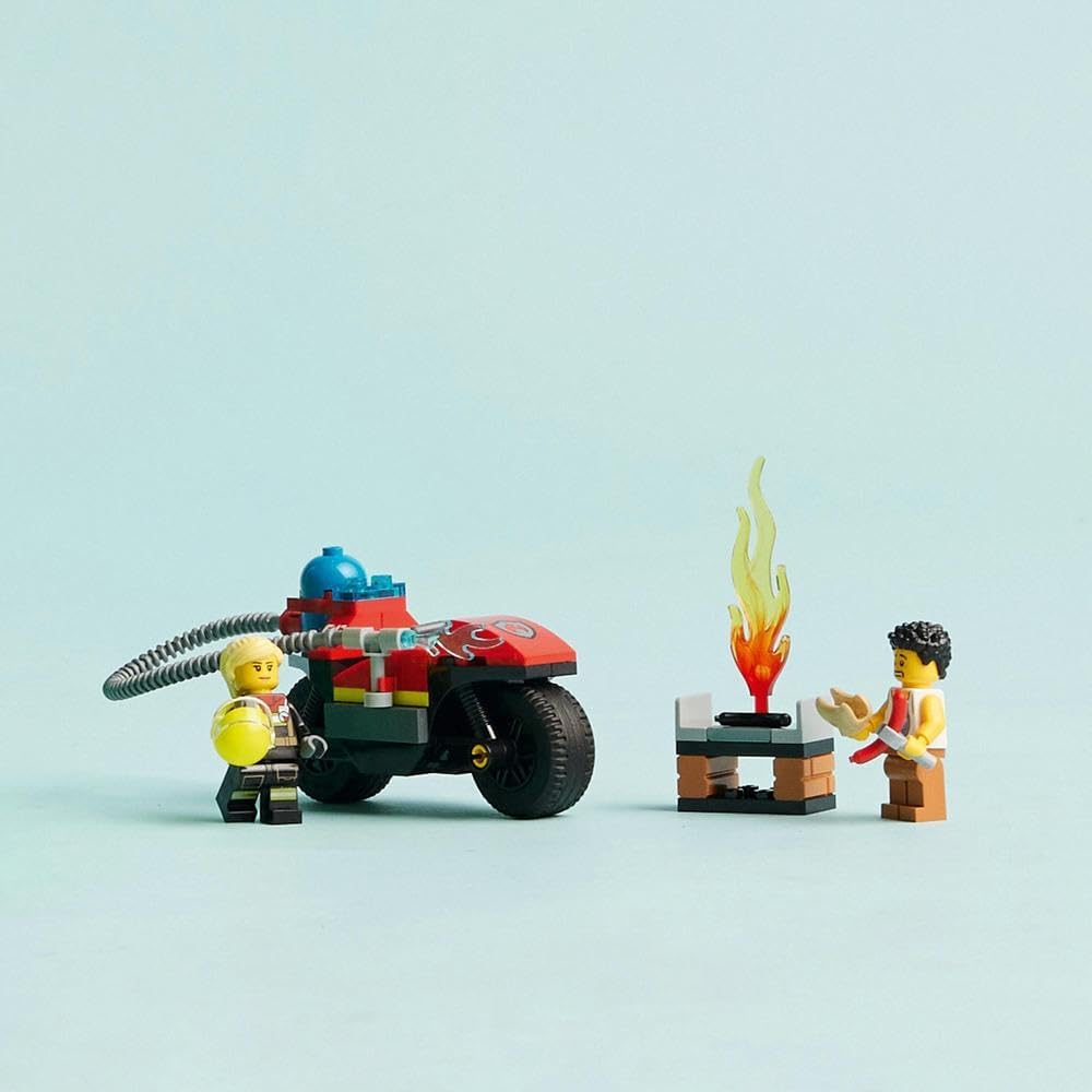 LEGO® 60410 City Fire Rescue Firefighter & Bike Playset for Kids